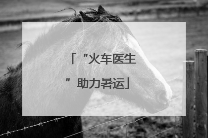 “火车医生”助力暑运