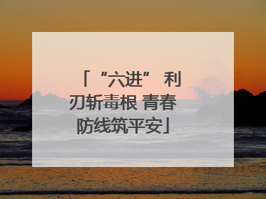 “六进” 利刃斩毒根 青春防线筑平安