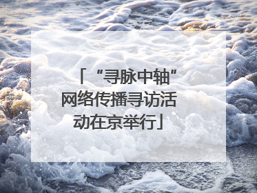“寻脉中轴”网络传播寻访活动在京举行