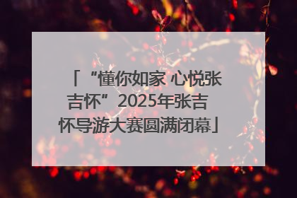 “懂你如家 心悦张吉怀”2025年张吉怀导游大赛圆满闭幕