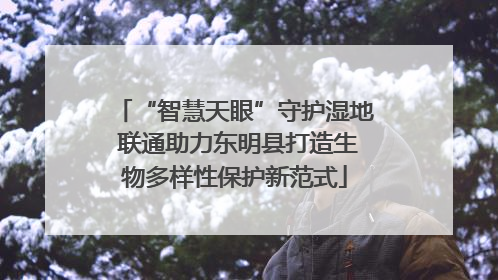 “智慧天眼”守护湿地 联通助力东明县打造生物多样性保护新范式
