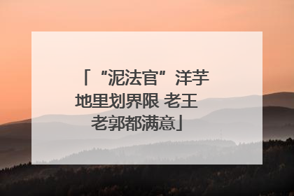 “泥法官”洋芋地里划界限 老王老郭都满意