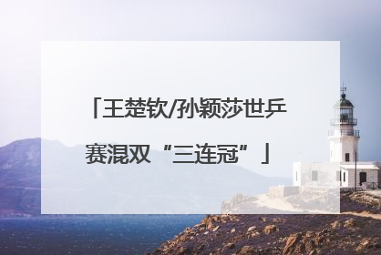 王楚钦/孙颖莎世乒赛混双“三连冠”