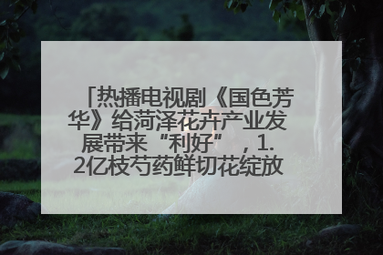 热播电视剧《国色芳华》给菏泽花卉产业发展带来“利好”，1.2亿枝芍药鲜切花绽放“国色芳华”