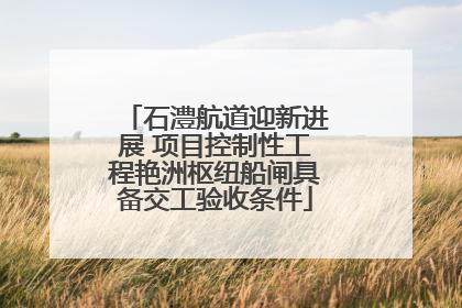 石澧航道迎新进展 项目控制性工程艳洲枢纽船闸具备交工验收条件