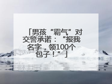 男孩“霸气”对交警承诺：“报我名字，领100个包子！”