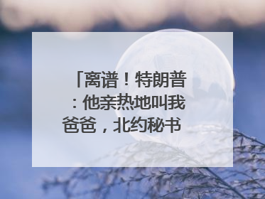 离谱！特朗普：他亲热地叫我爸爸，北约秘书长：我没有