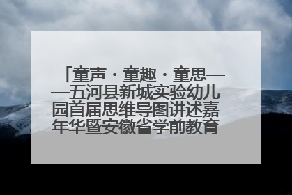 童声・童趣・童思——五河县新城实验幼儿园首届思维导图讲述嘉年华暨安徽省学前教育教研基地园项目阶段性成果展示活动