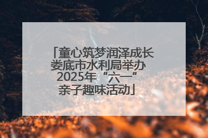 童心筑梦润泽成长 娄底市水利局举办2025年“六一”亲子趣味活动