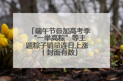 端午节叠加高考季 “一举高粽”等主题粽子销量连日上涨丨封面有数