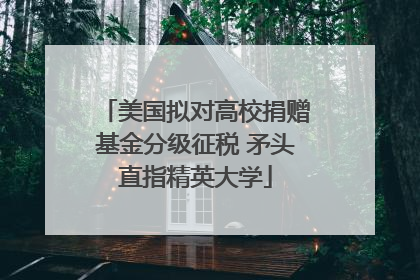 美国拟对高校捐赠基金分级征税 矛头直指精英大学