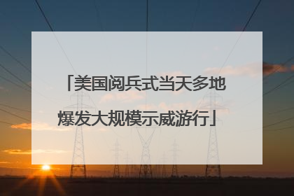 美国阅兵式当天多地爆发大规模示威游行
