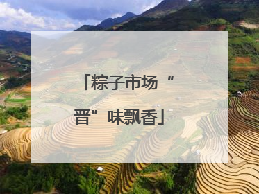 粽子市场“晋”味飘香