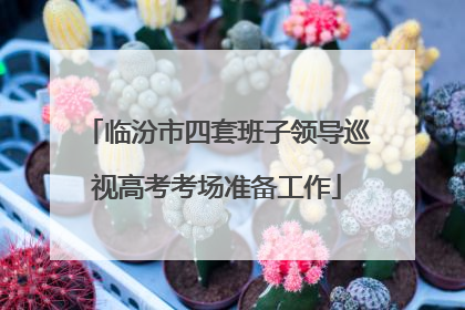 临汾市四套班子领导巡视高考考场准备工作