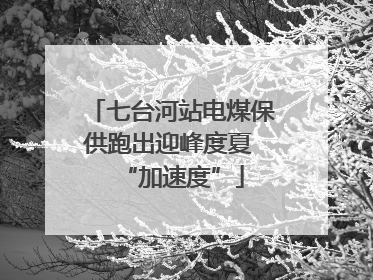 七台河站电煤保供跑出迎峰度夏 “加速度”