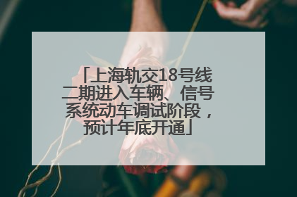 上海轨交18号线二期进入车辆、信号系统动车调试阶段，预计年底开通