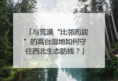 与荒漠“比邻而居”的高台湿地如何守住西北生态防线？