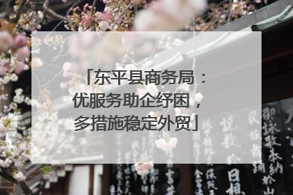东平县商务局：优服务助企纾困，多措施稳定外贸