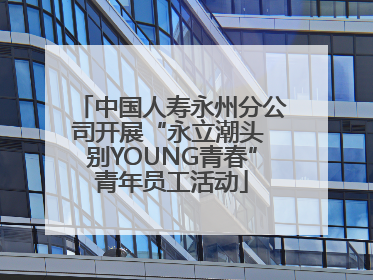 中国人寿永州分公司开展“永立潮头 别YOUNG青春”青年员工活动