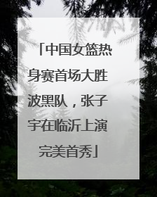 中国女篮热身赛首场大胜波黑队，张子宇在临沂上演完美首秀