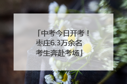 中考今日开考！枣庄6.3万余名考生奔赴考场