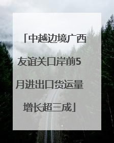 中越边境广西友谊关口岸前5月进出口货运量增长超三成