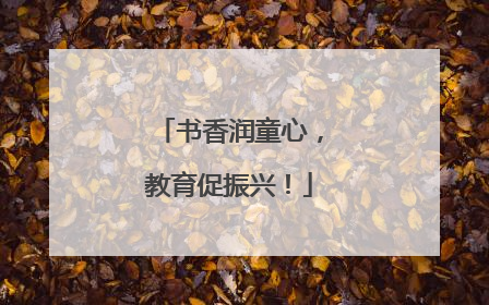 书香润童心，教育促振兴！