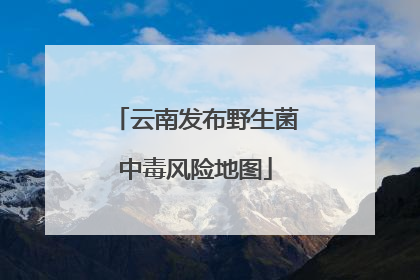 云南发布野生菌中毒风险地图