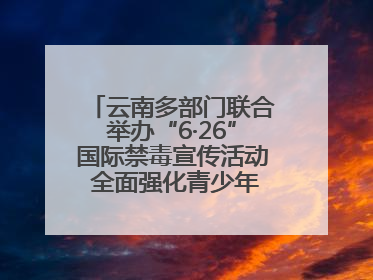 云南多部门联合举办“6·26”国际禁毒宣传活动 全面强化青少年防毒意识