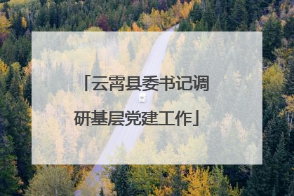 云霄县委书记调研基层党建工作