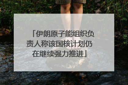 伊朗原子能组织负责人称该国核计划仍在继续强力推进
