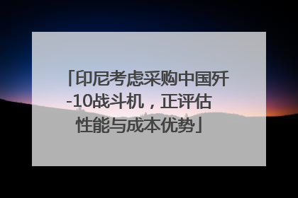 印尼考虑采购中国歼-10战斗机，正评估性能与成本优势