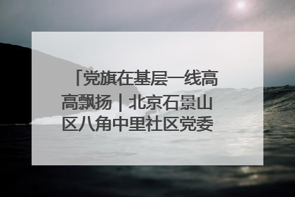 党旗在基层一线高高飘扬｜北京石景山区八角中里社区党委：用脚步丈量民生