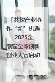 共探产业协作“新”机遇 2025金熊猫全球创新创业大赛启动
