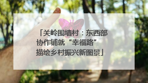 关岭围墙村：东西部协作铺就“幸福路” 描绘乡村振兴新图景