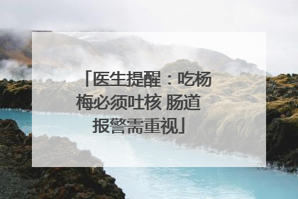 医生提醒：吃杨梅必须吐核 肠道报警需重视