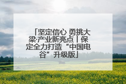 坚定信心 勇挑大梁·产业新亮点丨保定全力打造“中国电谷”升级版