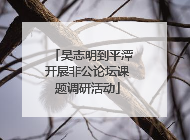 吴志明到平潭开展非公论坛课题调研活动