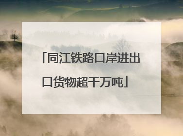 同江铁路口岸进出口货物超千万吨