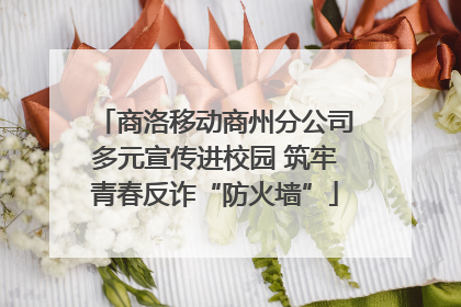 商洛移动商州分公司多元宣传进校园 筑牢青春反诈“防火墙”