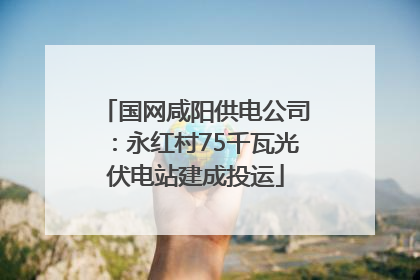 国网咸阳供电公司：永红村75千瓦光伏电站建成投运