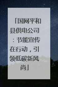 国网平和县供电公司：节能宣传在行动，引领低碳新风尚