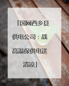 国网西乡县供电公司：战高温保供电送清凉