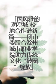国风雅韵润亭城 校地合作谱新篇——团市委联合滁州城市职业学院助力传统文化“破圈”绽放