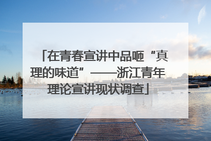 在青春宣讲中品咂“真理的味道”——浙江青年理论宣讲现状调查