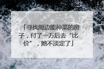 寻找周边能种菜的房子，付了一万后去“比价”，她不淡定了