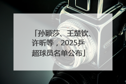 孙颖莎、王楚钦、许昕等，2025乒超球员名单公布