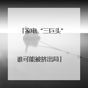 家电“三巨头”谁可能被挤出局