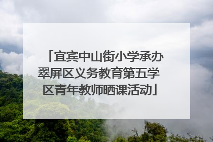 宜宾中山街小学承办翠屏区义务教育第五学区青年教师晒课活动