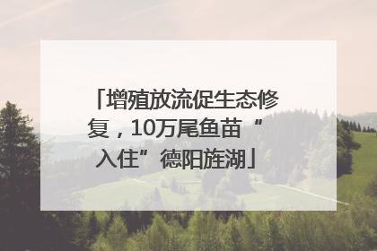 增殖放流促生态修复，10万尾鱼苗“入住”德阳旌湖